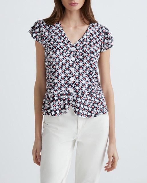 Imagen 0 de Blusa de mujer estampada manga corta