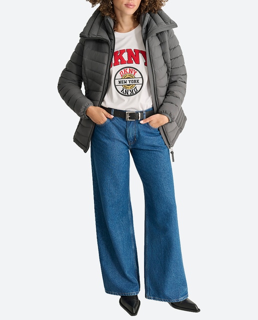 Imagen 0 de Plumifero de mujer cuello alto manga larga