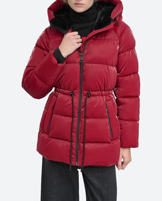 Imagen 0 de Plumífero de mujer con capucha y mangas largas