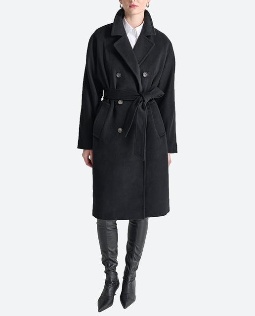 Imagen 0 de Abrigo de mujer con mangas largas y doble botonadura