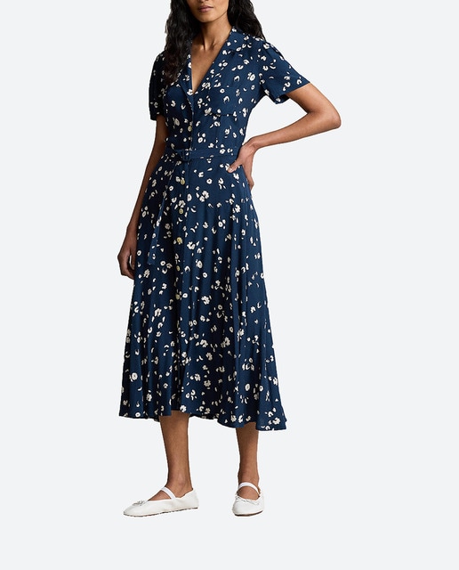 Imagen 0 de Vestido de crepé ligero con flores