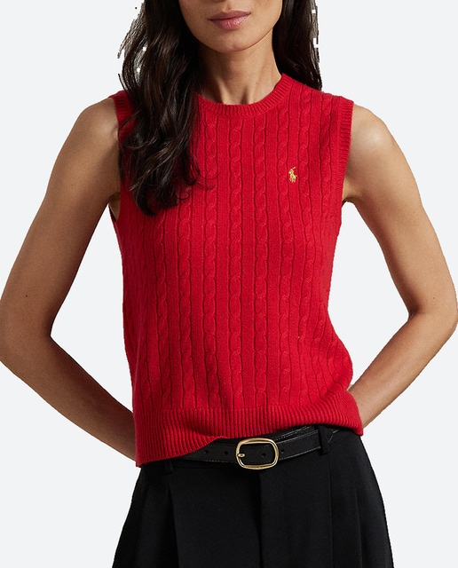 Imagen 0 de Chaleco de mujer de lana en punto de ochos