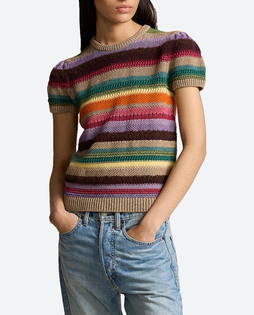 Imagen 0 de Jersey de mujer de rayas de manga corta