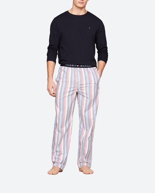 Imagen 0 de Pijama largo de hombre en tela y camiseta
