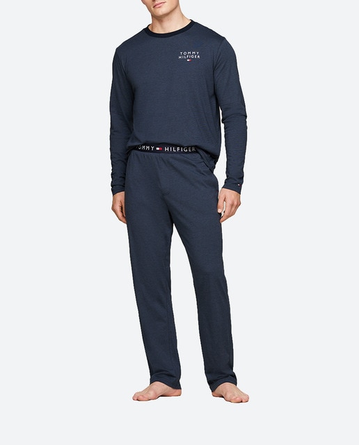 Imagen 0 de Pijama largo de hombre de punto estampado