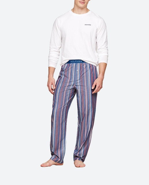 Imagen 0 de Pijama largo de hombre en tela y camiseta