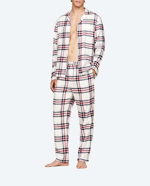 Imagen 0 de Pijama largo de hombre abierto de franela