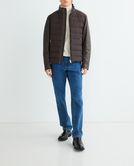 Imagen 0 de Cazadora de hombre de napa y nylon