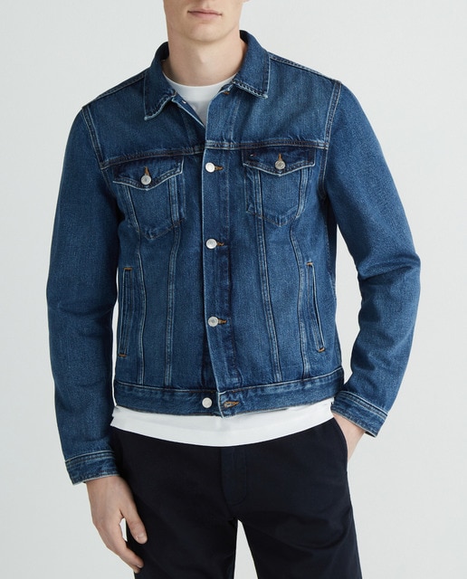 Imagen 0 de Chaqueta vaquera con cuatro bolsillos y branding bordado