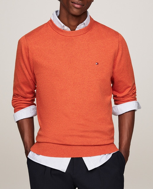 Imagen 0 de Jersey de cuello redondo y logo bordado en el pecho de hombre