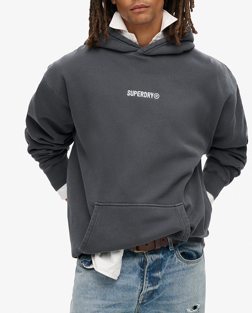 Imagen 0 de Sudadera suelta con capucha y micrologotipo estampado
