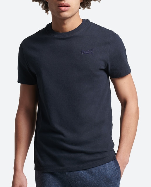 Imagen 0 de Camiseta de hombre de algodón orgánico bordada con el logotipo Vintage Logo