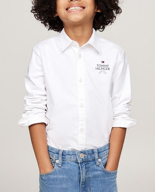 Imagen 0 de Camisa de niño lisa de manga larga