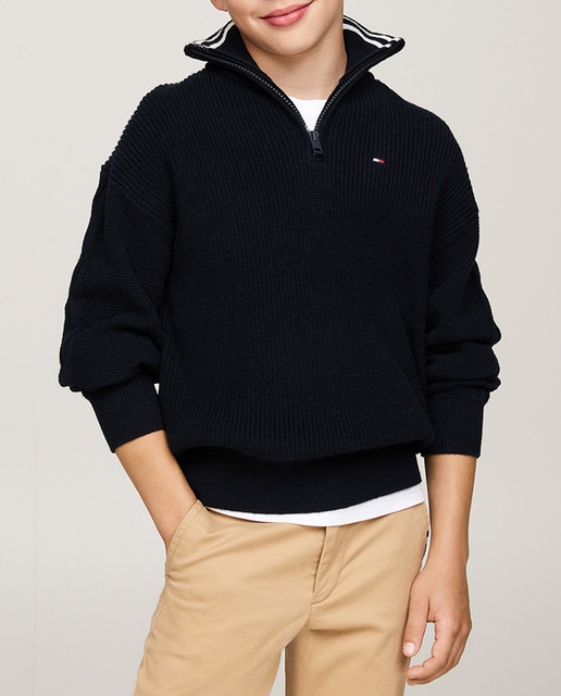 Imagen 0 de Jersey de niño de manga larga con cierre de media cremallera