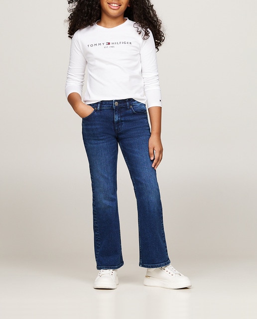 Imagen 0 de Pantalón de niña vaquero corte acampanado