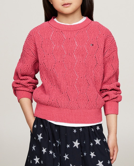 Imagen 0 de Jersey de niña de manga larga con cuello redondo