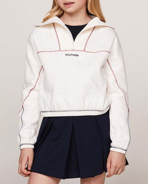 Imagen 0 de Sudadera de niña con cuello cremallera