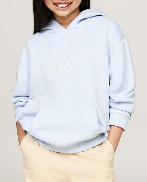 Imagen 0 de Sudadera de niña con capucha y sin cremallera