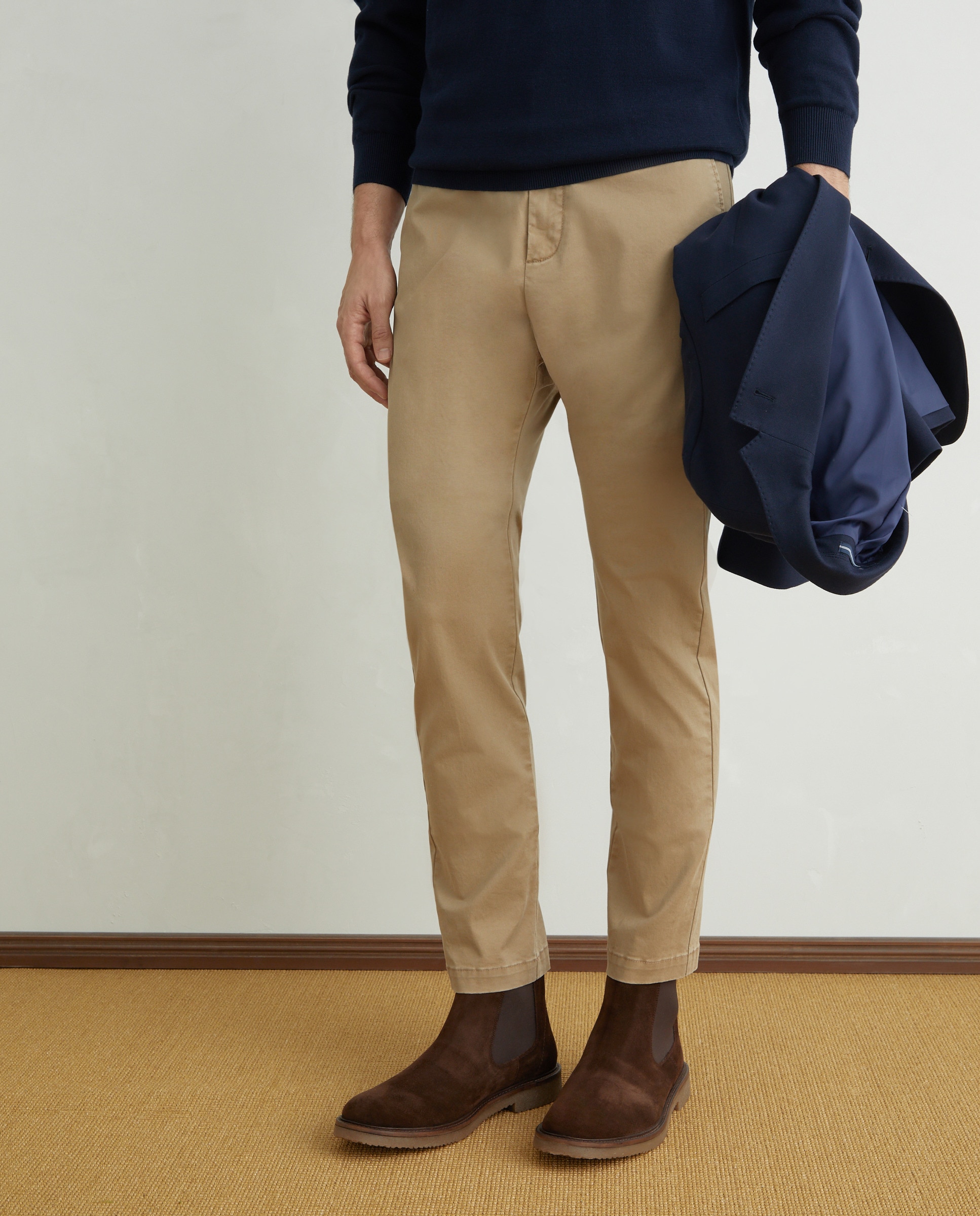 Botins Chelsea em Croute com Sola em Crepe Sintético Castanho-6