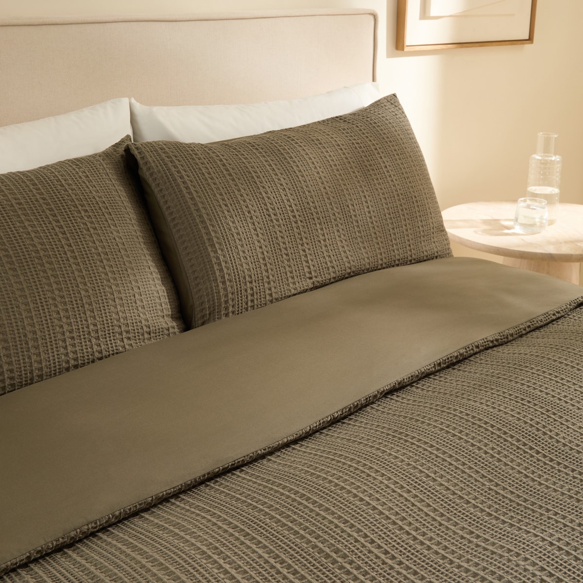 Conjunto de capa de edredão em algodão Cotton Verde-3