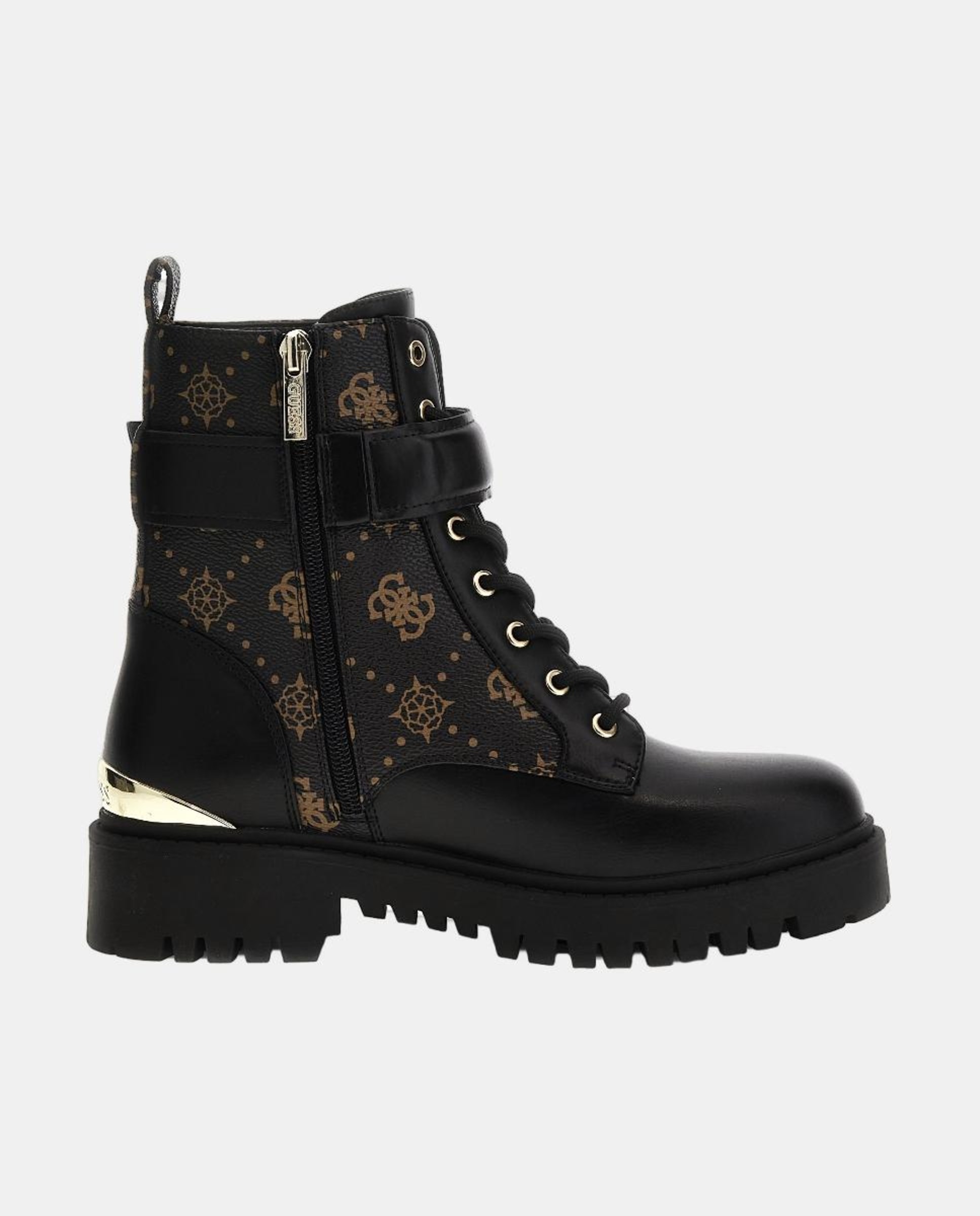 Botins Oranda2 em Polipele com Salto Quadrado Preto-1