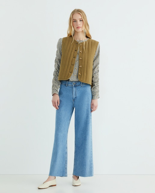 Imagen 0 de Pantalón denim culotte de mujer