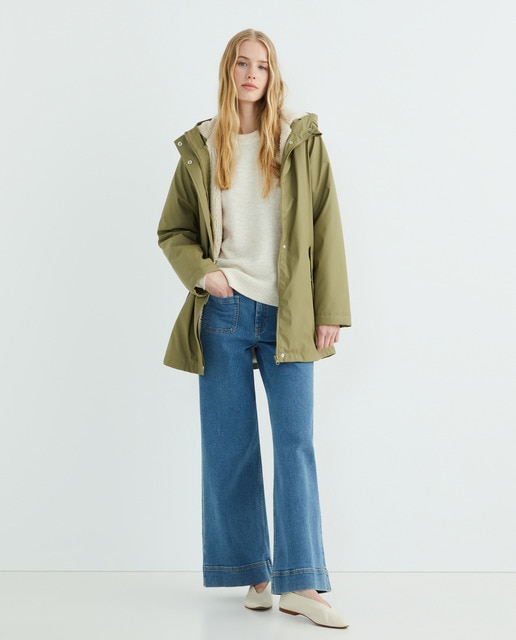 Imagen 0 de Pantalón denim campana de mujer con bolsillos