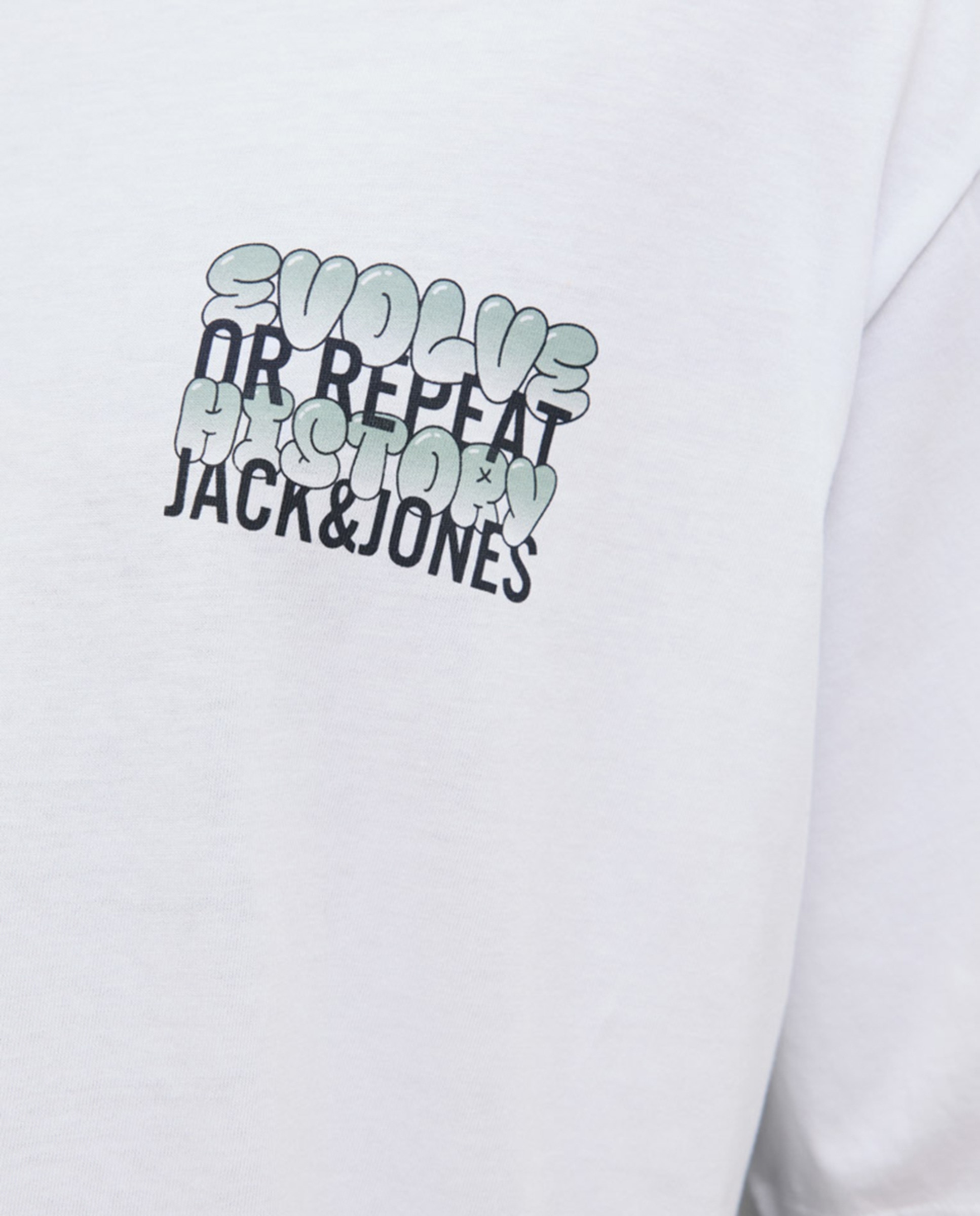 T-shirt de Manga Curta com Backprint Branco-4