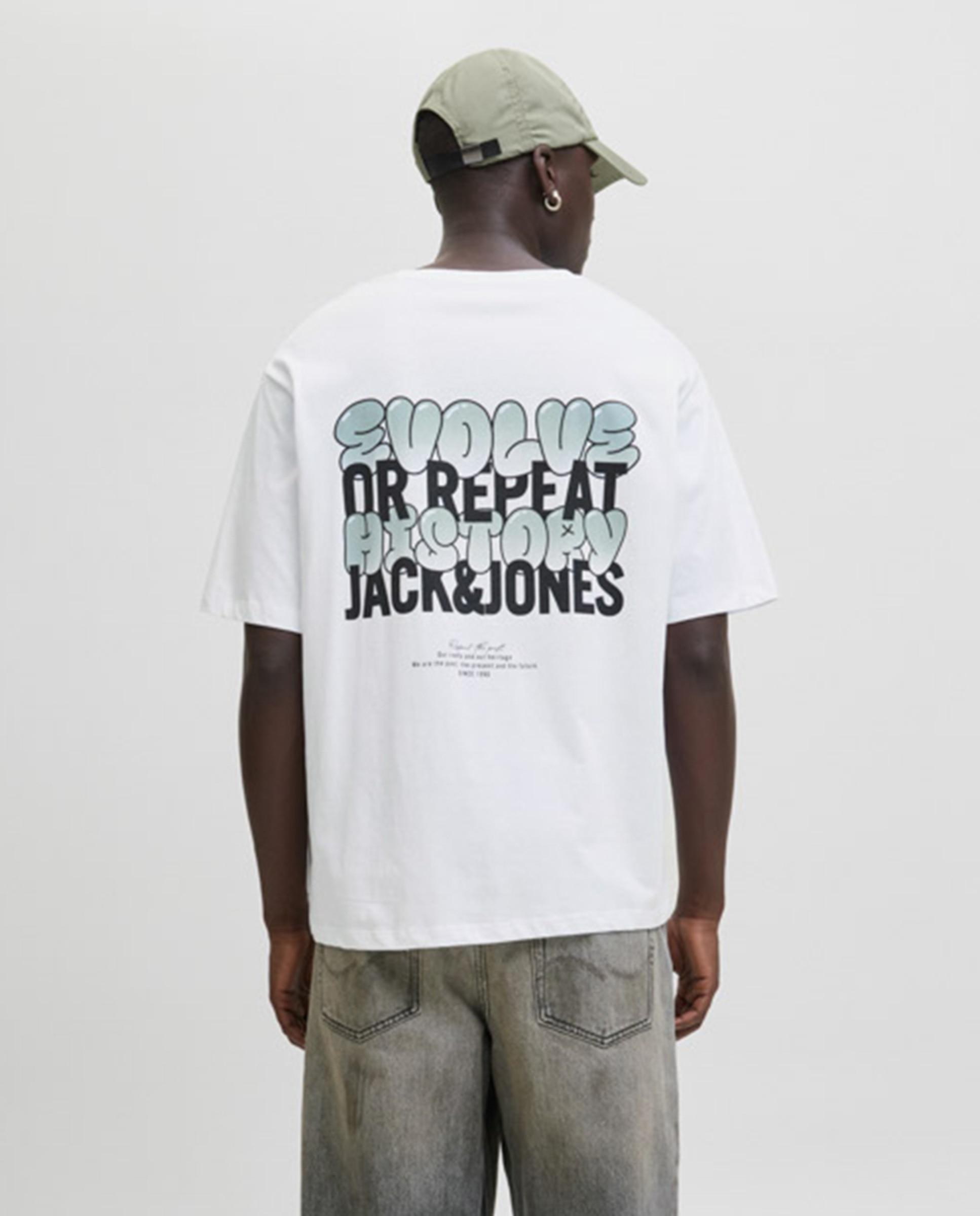 T-shirt de Manga Curta com Backprint Branco-2