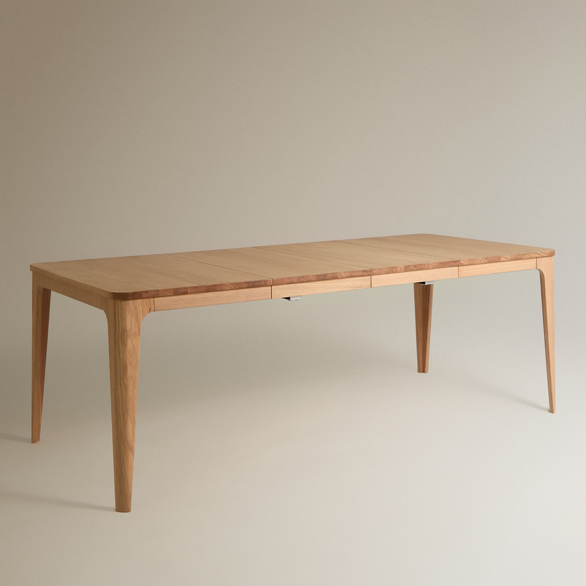 Mesa de Sala de Jantar Extensível de Carvalho Babylon Room Natural-2