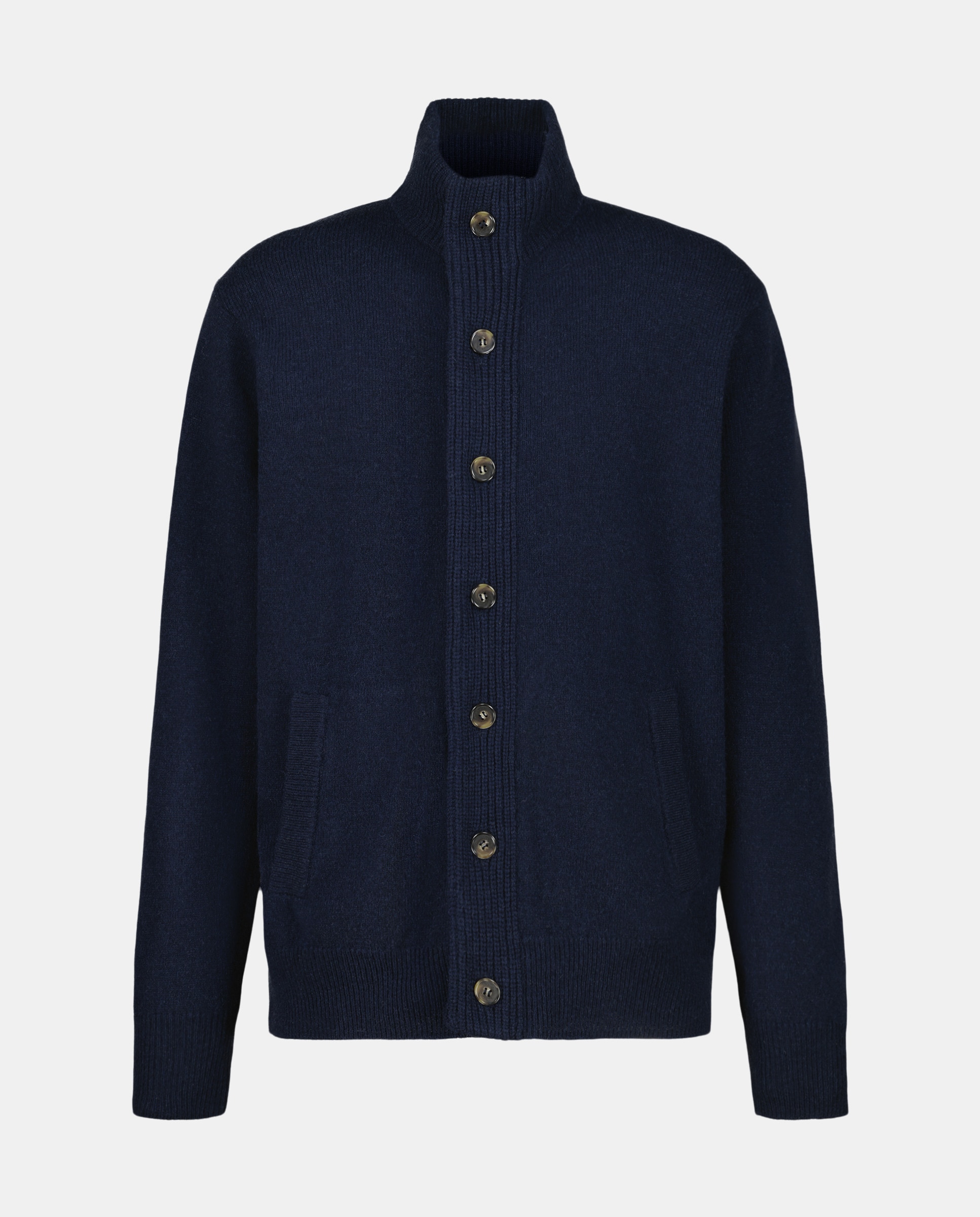 Cardigan de Lambswool Azul-marinho-5