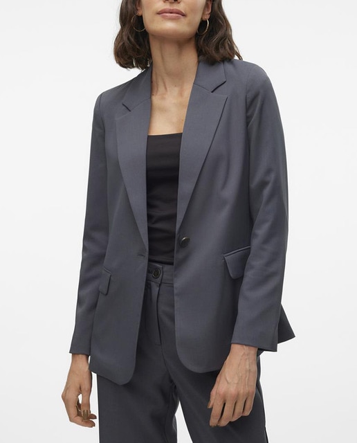 Imagen 0 de Blazer recta de mujer con bolsillos