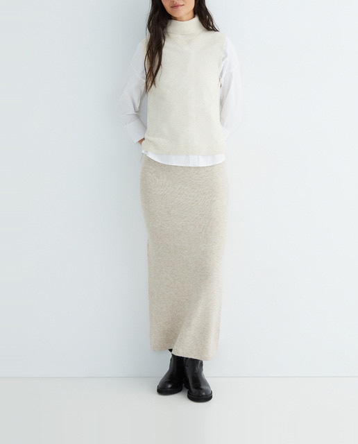 Imagen 0 de Falda midi de punto