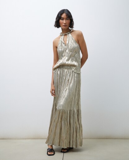 Imagen 0 de Falda larga arrugada