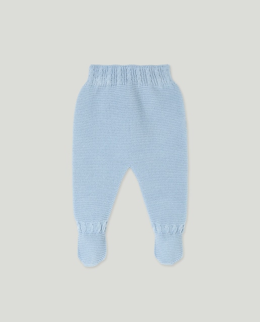 Imagen 0 de Polaina tricot básico con ochos en cinturilla de bebé