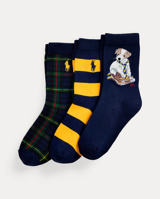 Imagem 0 de Pack de 3 Pares de Meias Unissexo Compridas com Polo Dog