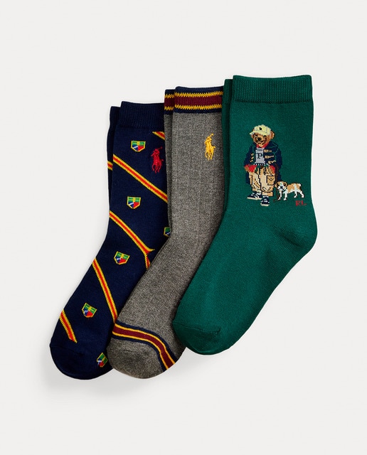 Imagem 0 de Pack de 3 Pares de Meias Unissexo Compridas com Polo Bear