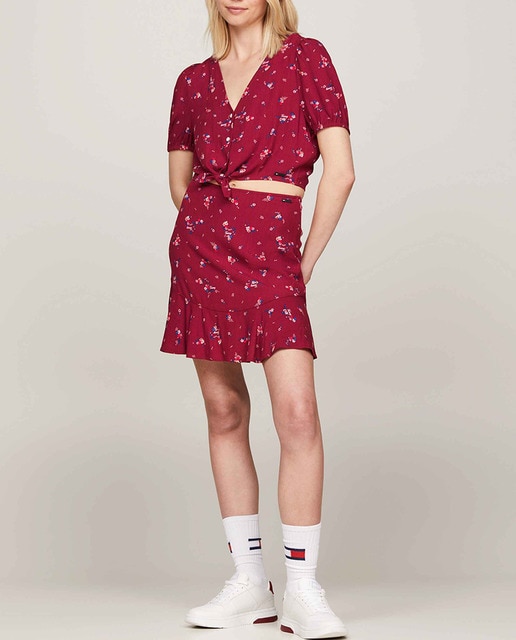 Imagen 0 de Flada corta con estampado floral