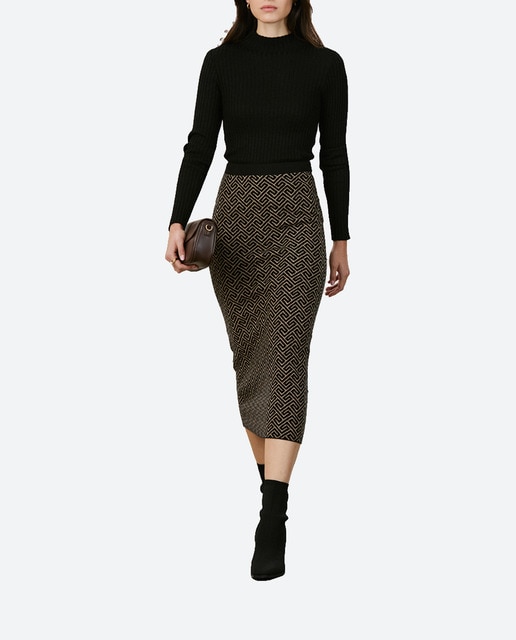 Imagen 0 de Falda entallada de punto