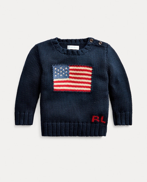 Imagem 0 de Camisola de Malha de Algodão de Bebé com Bandeira dos EUA