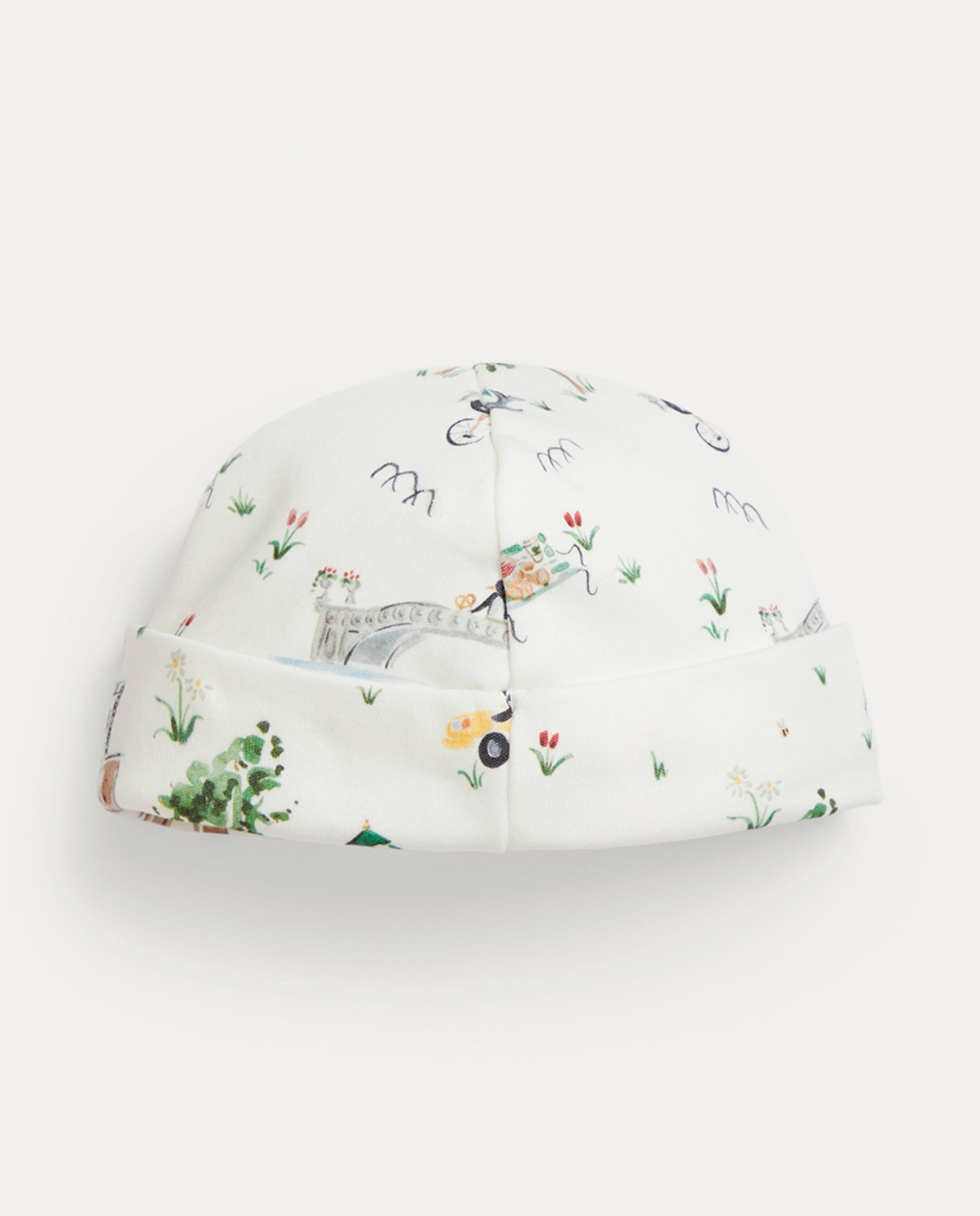 Gorro Unissexo de Algodão com Estampado Branco-2