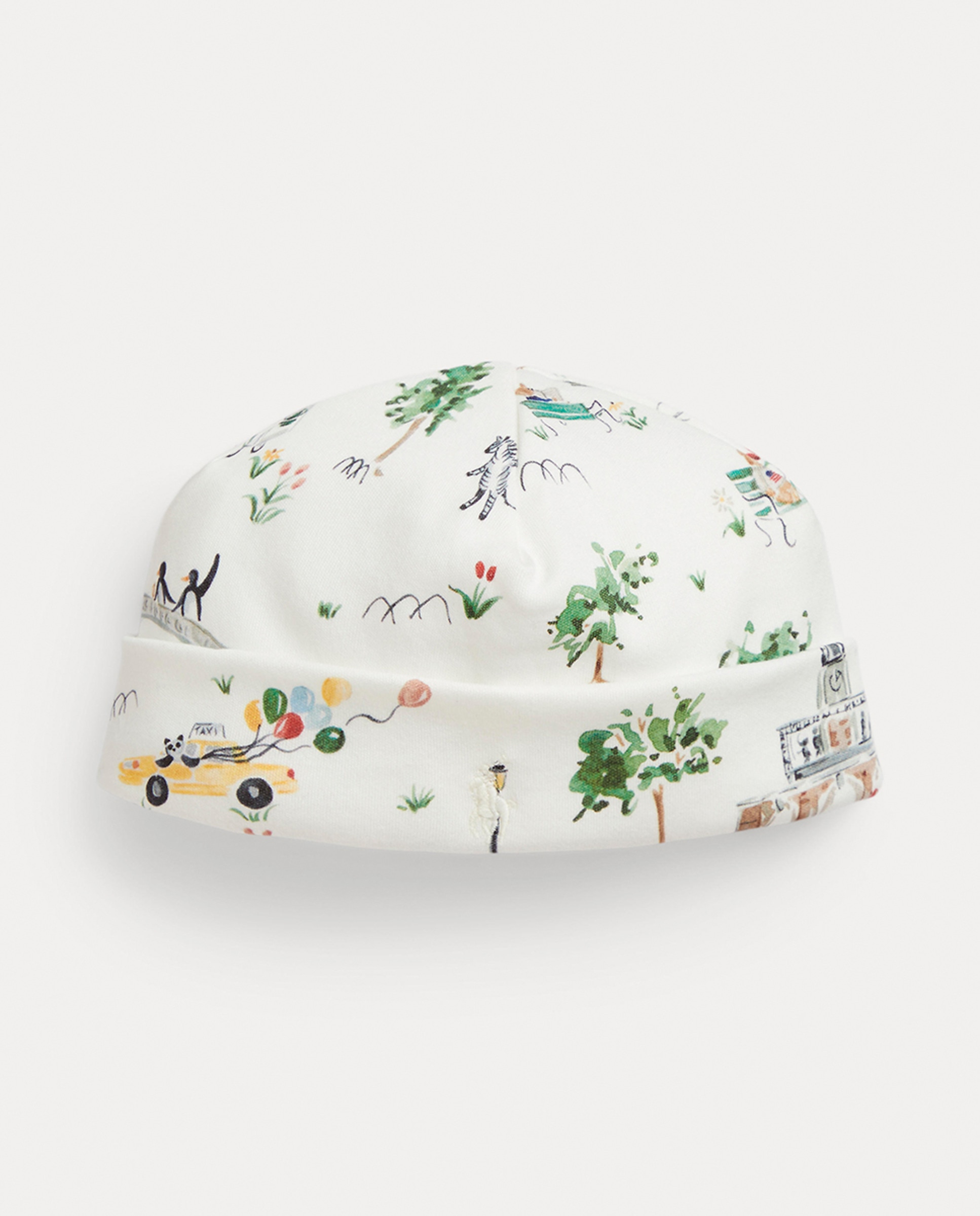 Gorro Unissexo de Algodão com Estampado Branco-1