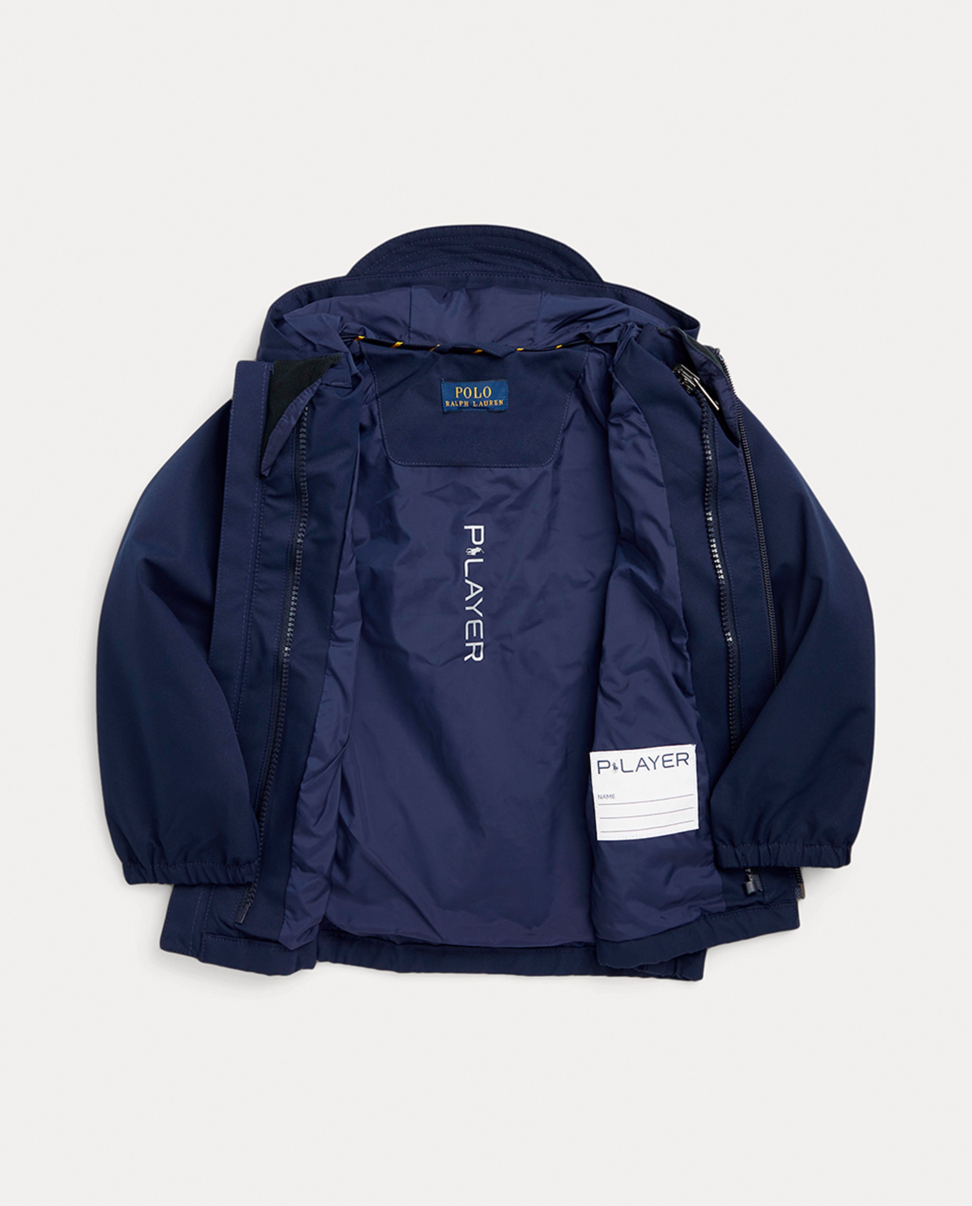 Corta-Vento com Capuz Repelente à Água Azul-marinho-3