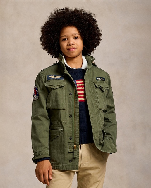 Imagen 0 de Parka unisex con capucha y parches
