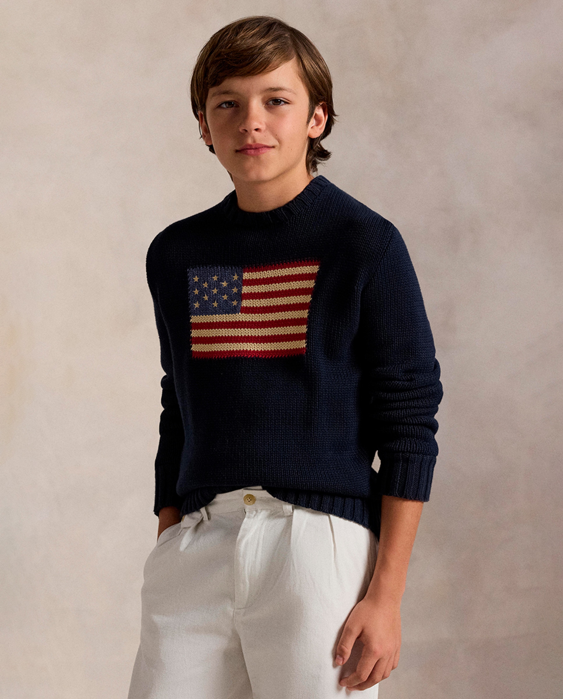 Camisola de Malha de Algodão - Azul-Marinho Azul-marinho-1