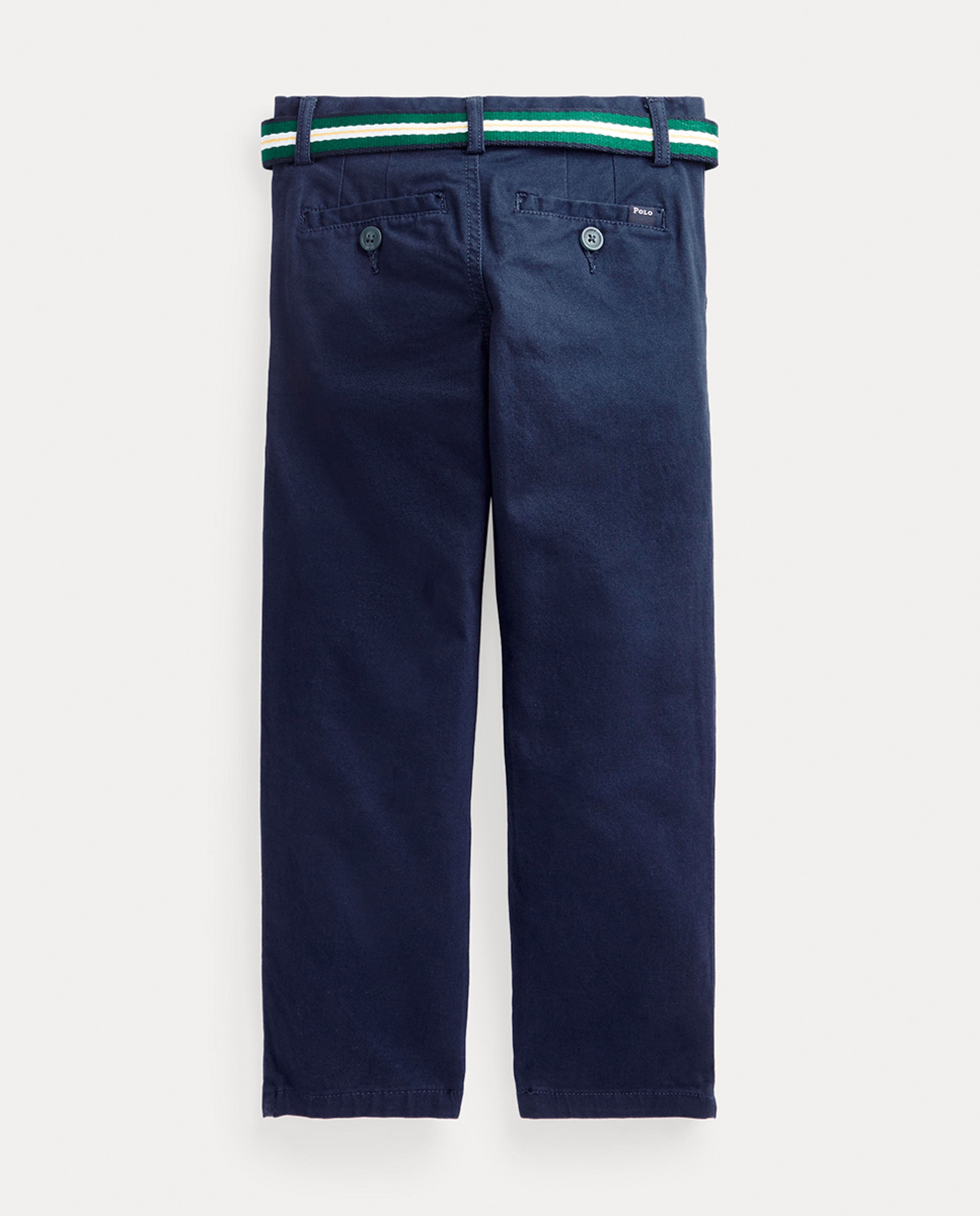 Calças Chino com Cinto e em Algodão - Azul-Marinho Azul-marinho-5
