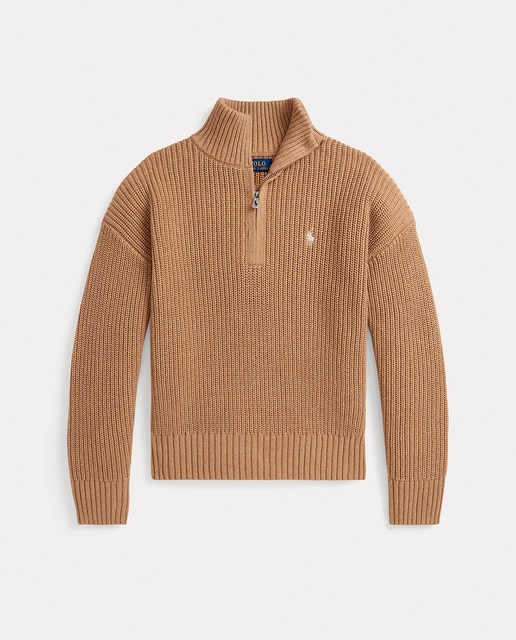 Imagem 0 de Camisola de Malha de Algodão com Meio Fecho de Correr