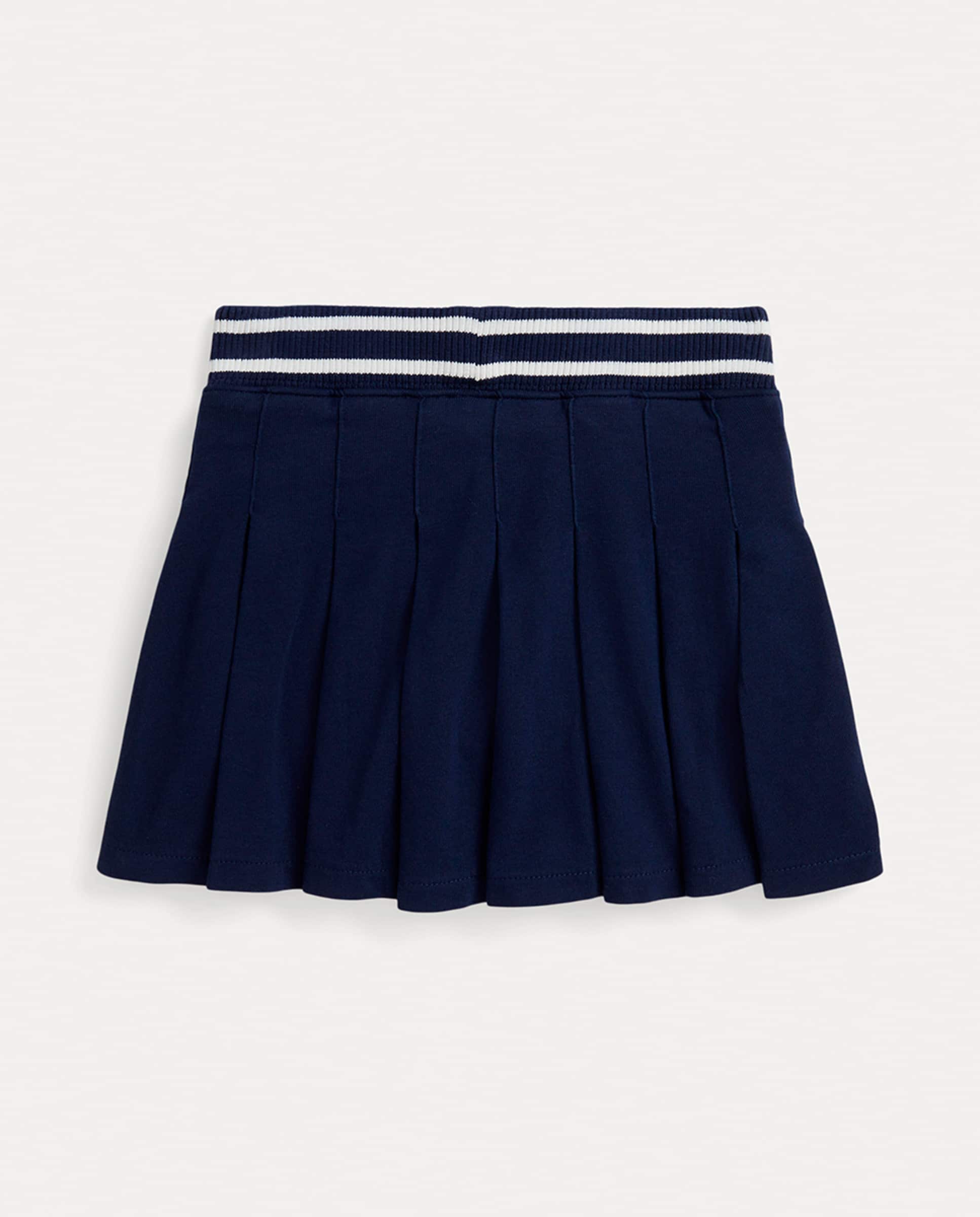 Saia Plissada de Algodão Azul-marinho-5