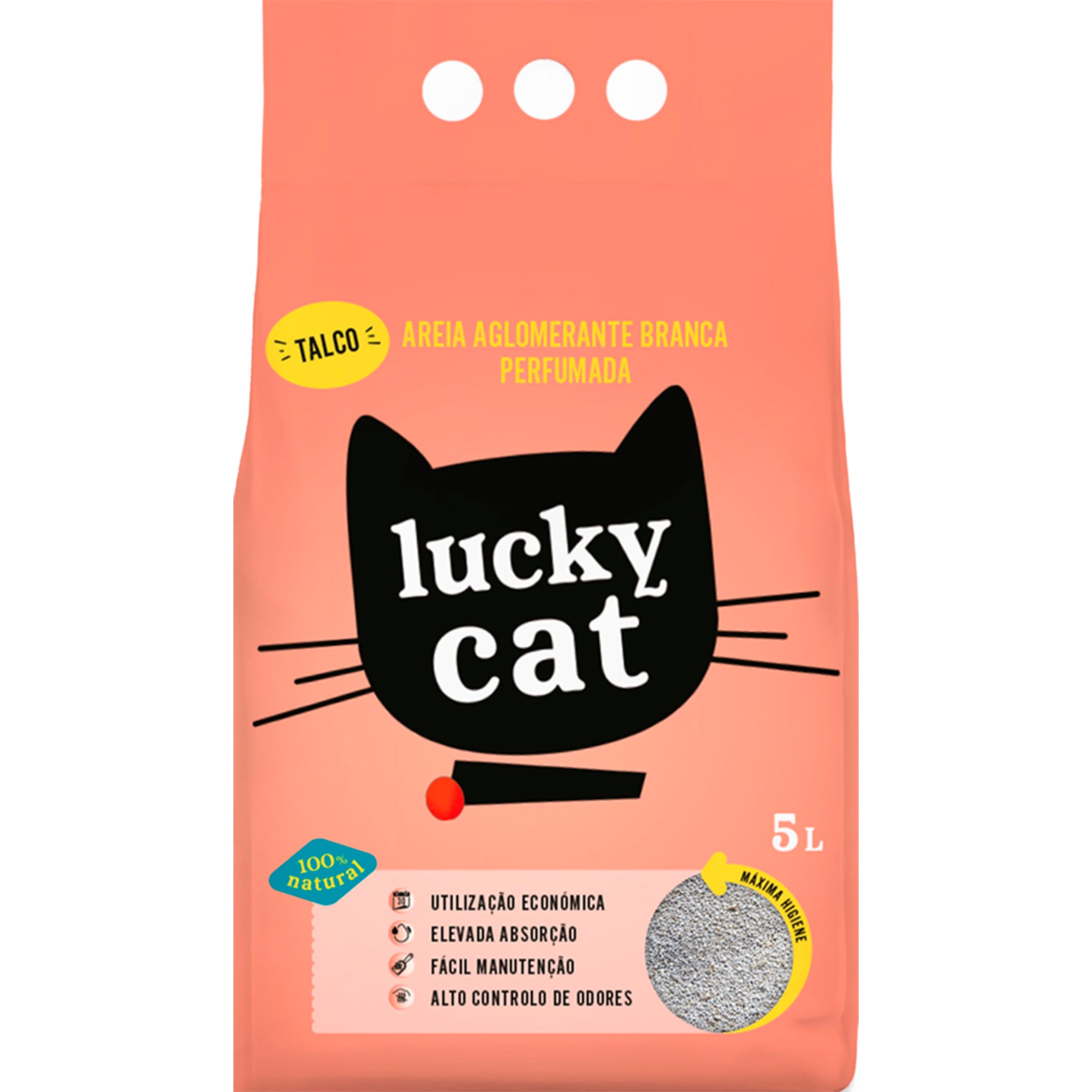 Areia Branca para Gato Perfumada embalagem 5 L