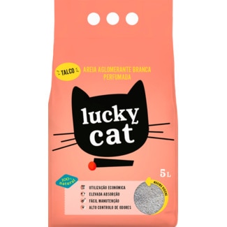 Areia Branca para Gato Perfumada embalagem 5 L - Lucky Cat